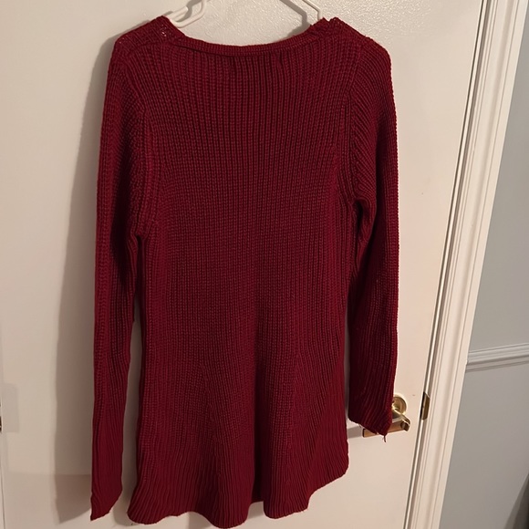 Dark Red Zara Knit sweater - Picture 4 of 5